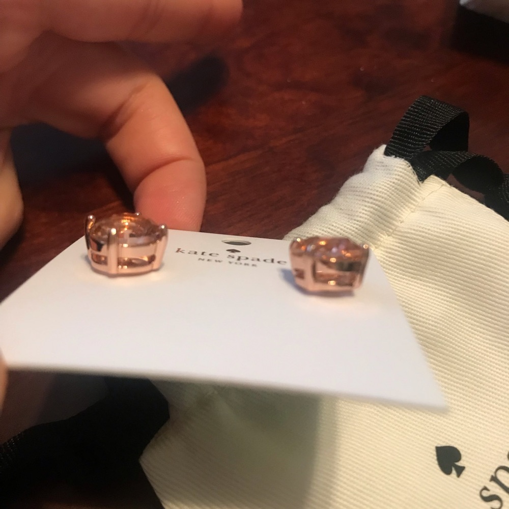NWT • Kate Spade • Rose Gold Studs - Picture 7 of 8